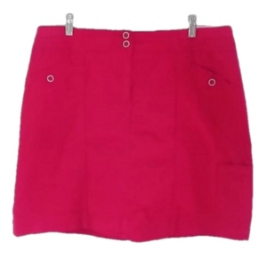 2/25 Karen Scott Red Cotton Skort Size 16 Petite EUC